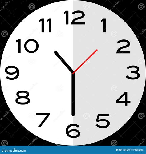 Half Past 10 O`clock Analog Clock Icon Stock Illustration ...