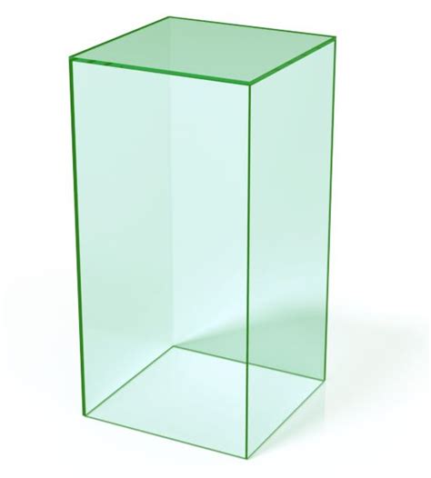 Glass Green Acrylic Pedestal | Plexiglas Display | Made in USA | Pedestal Source