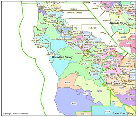 Map Of San Mateo County Ca - Lila Shelba