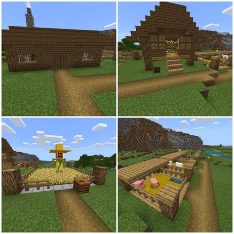 Made a little farm to my village. Thoughts/ suggestions? : r/Minecraft