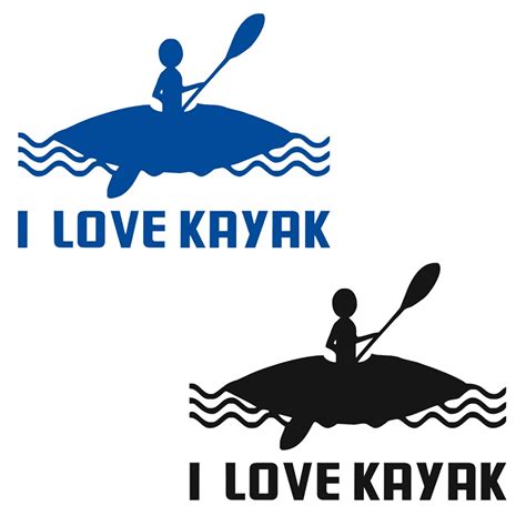 Aliexpress.com : Buy Waterproof I LOVE KAYAK Kayak Canoe Vinyl Stickers Boat Funny Decal Car ...