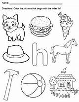 Letter H Coloring Page sketch template