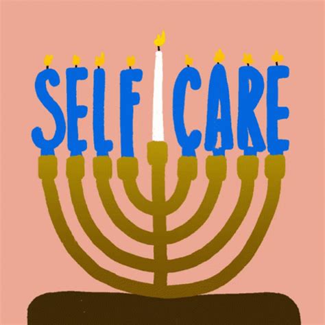 Happy Hanukkah Menorah Candles Self Care GIF | GIFDB.com