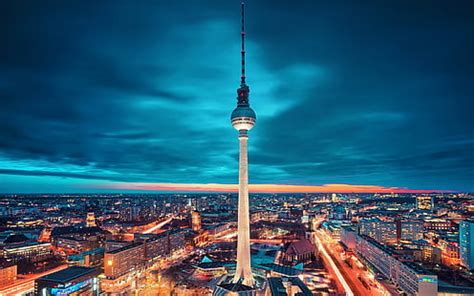 HD wallpaper: 4K, Germany, Fernsehturm Berlin, TV Tower | Wallpaper Flare