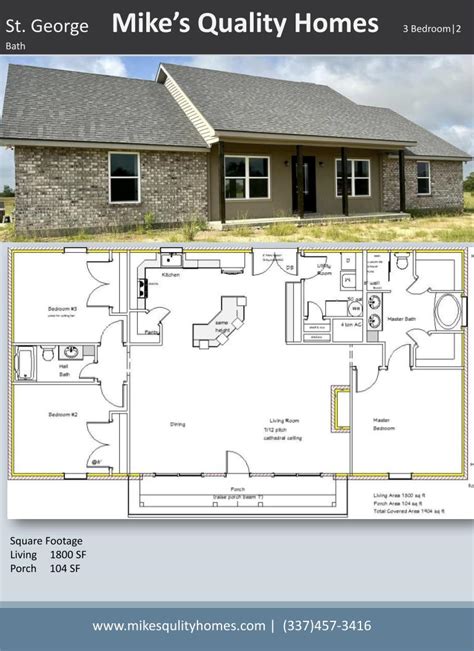 St. George Floor Plan – Mikes Quality Homes