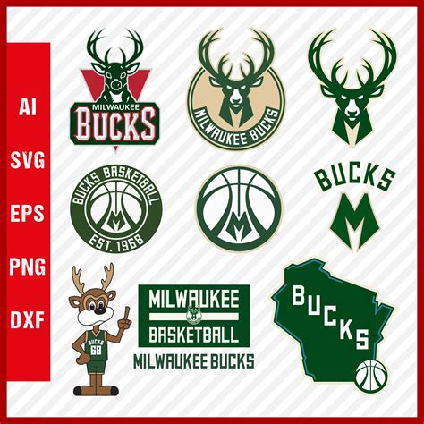 Milwaukee Bucks Logo SVG, Bucks SVG Cut Files, PNG Logo | Inspire Uplift