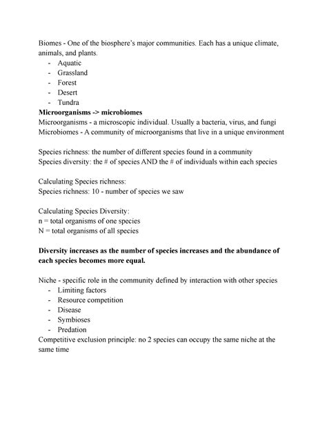 Bio 105 Community Ecology - Biomes - One of the biosphere’s major ...