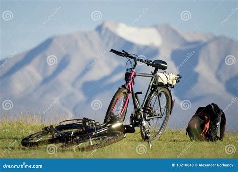 Bicycles in mountains stock photo. Image of cycling, landscape - 10210848