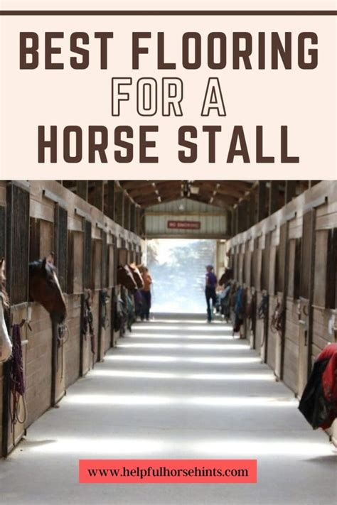 Best Flooring For A Horse Stall - Helpful Horse Hints