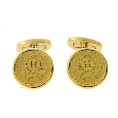 Hermes Yellow Gold Cufflinks | Gold cufflinks, Vintage cufflinks, Cufflinks