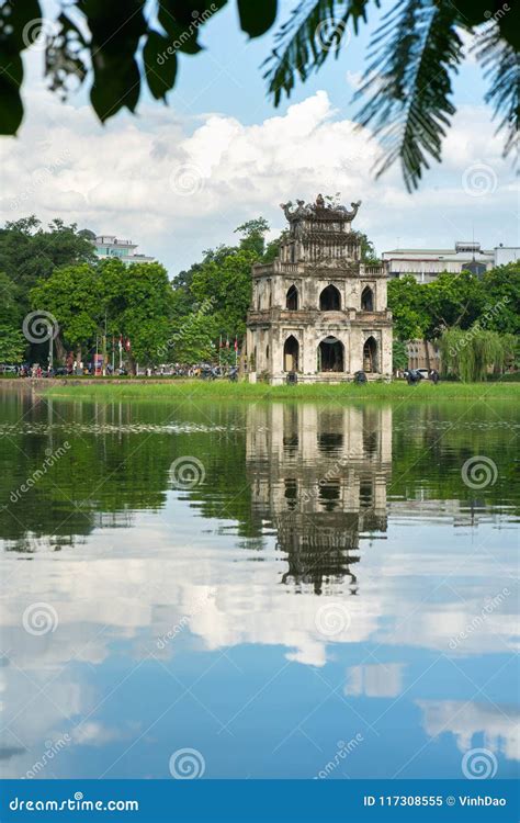 Turtle Tower Thap Rua in Hoan Kiem Lake Sword Lake, Ho Guom in Hanoi, Vietnam. Editorial Image ...