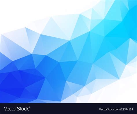 Blue white geometric background Royalty Free Vector Image