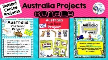 Australia Projects by Succeeding in Social Studies | TpT