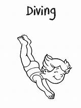 Diving Coloring Pages For Childrens Printable Free sketch template
