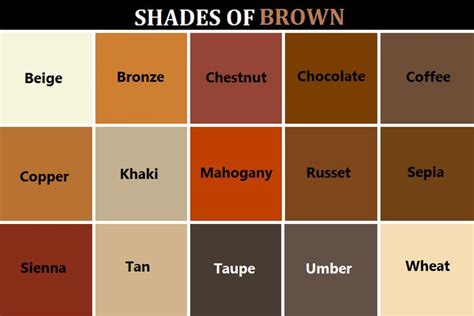 colour names reference charts | Brown color names, Handy dandy, Color