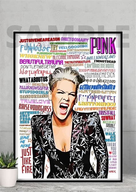 P!nk Pink Singer Summer Carnival Tour Poster 5" x 7" sold by Encumbrance Unfortunate | SKU ...