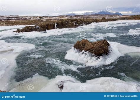 Frozen Waterfall in Iceland Stock Photo - Image of arctic, river: 30742586