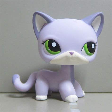 Hasbro Littlest Pet Shop Collection LPS Figure Light Purple Shorthair Cat Rare | eBay