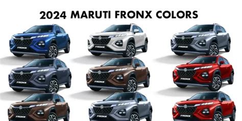 2024 Maruti Fronx Colors: Blue, Brown, Red, White, Silver, Grey - GaadiKey