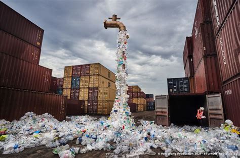 Plastic pollution is highlighted in unique art installation