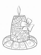 Candle With Flower coloring Page  Download Print Or Color Online For Free sketch template