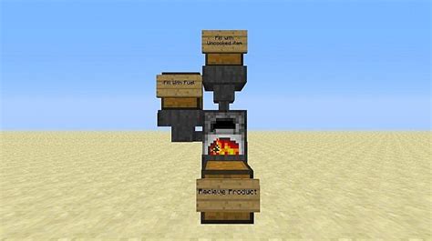 Compact Minecraft oven 2x2x4 Semi-Automated Minecraft Project