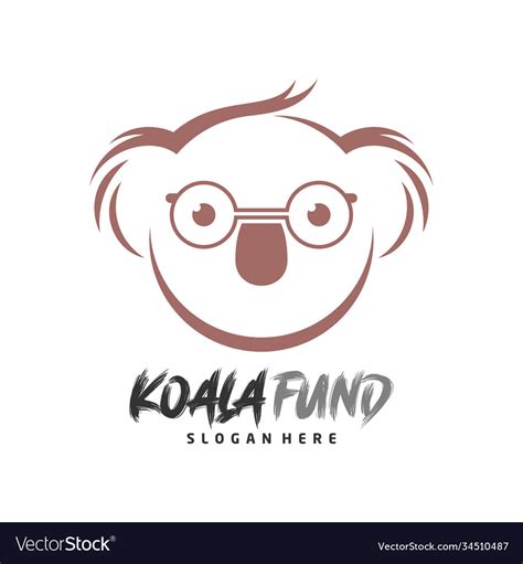 Koala logo design design logo template Royalty Free Vector