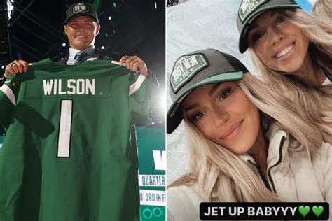 Zach Wilson’s girlfriend Abbey Gile already sporting Jets gear at draft