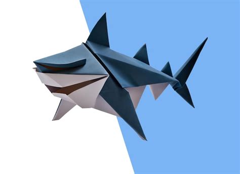 Premium PSD | Paper shark made with origami technique