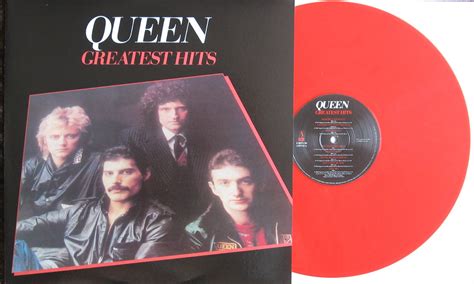 popsike.com - Queen "Greatest Hits" Rare BRIGHT RED Color Vinyl LP UK ...