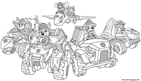 PAW Patrol Pups From Dino Rescue Coloring page Printable