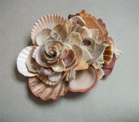 Items similar to Seashell Art, Shell Flower Wall Sculpture on Etsy