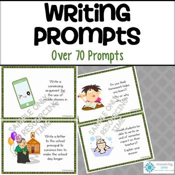 Writing Prompts by Resourcing Time | Teachers Pay Teachers