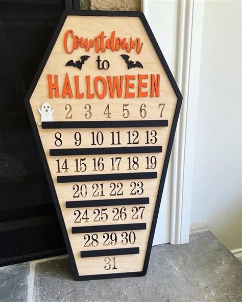 Halloween Countdown Calendar Halloween Decor Days Until - Etsy