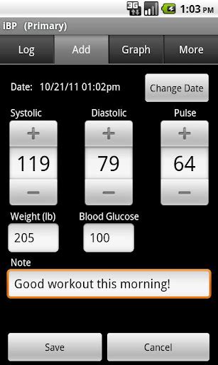 Easy blood pressure tracking with iBP Blood Pressure app