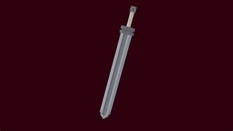 Polygon Pixel Art: Guts' Sword (Golden Age Arc) - 3D model by ...