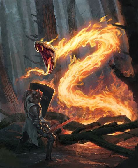 Fires Snake for Joan of Arc boardgame, Mythic Games | Fantasy creatures art, Fantasy artwork ...