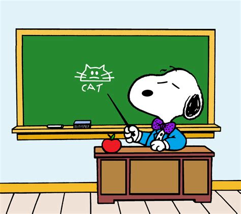 Snoopy as The World Famous School Teacher | Imágenes de snoopy, Frases de snoopy, Personajes de ...