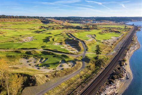 Chambers Bay Golf Course Aerial - 1 Photograph by Mike Centioli - Fine Art America