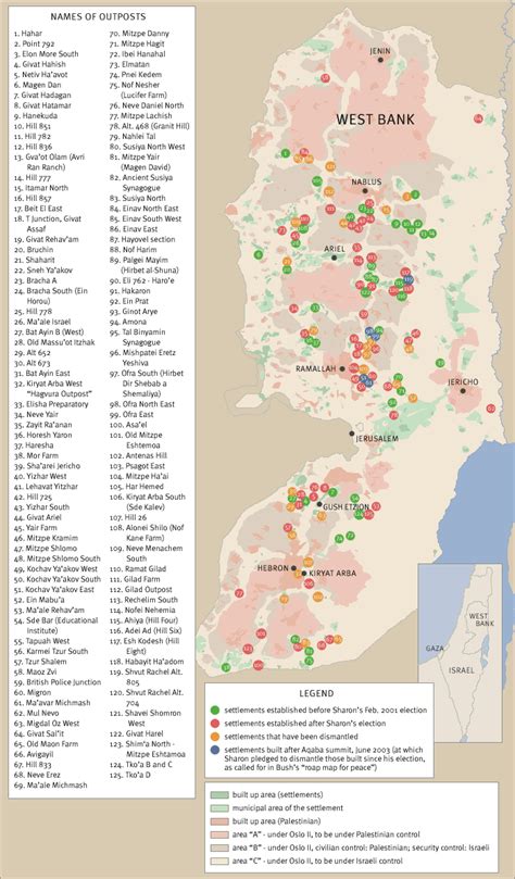 A Map Of West Bank Jewish Settlements And Outposts | Israel's Next War ...