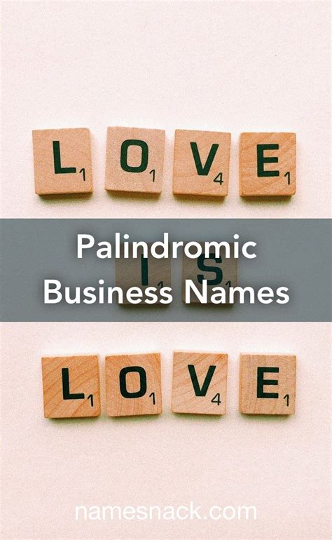 Palindromic Business Names | Business names, Names, Perfume hacks