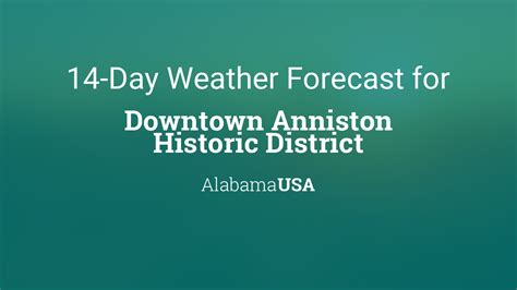 Downtown Anniston Historic District, Alabama, USA 14 day weather forecast