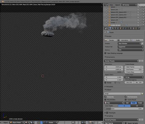 No smoke in final render - Particles and Physics Simulations - Blender ...