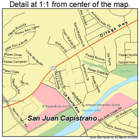 San Juan Capistrano California Street Map 0668028