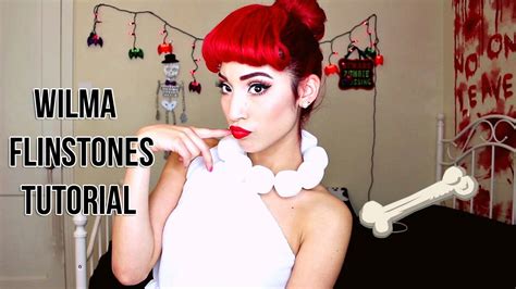 Wilma Flinstones Halloween Makeup & Hair Tutorial - YouTube