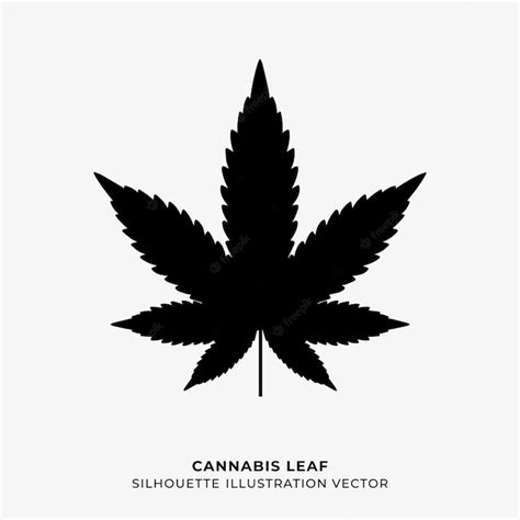 Premium Vector | Cannabis leaf silhouette vector illustration