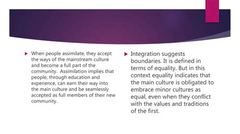 Assimilation vs integration | PPT