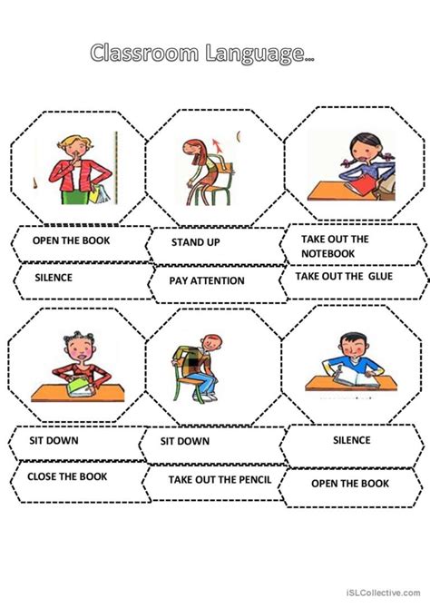 Classroom Language: English ESL worksheets pdf & doc