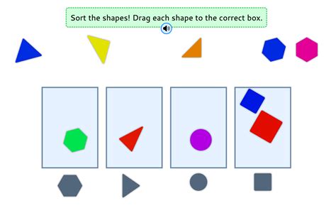 Sort by color, shape, or length — Online game for preschool & kindergarten