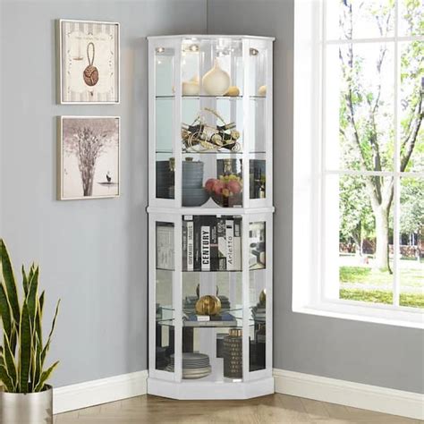 Corner Glass Display Cabinet With Lights | Cabinets Matttroy